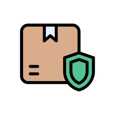 delivery vector color line iconのイラスト素材