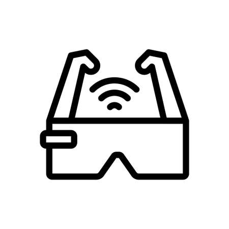 virtual vector thin line iconのイラスト素材