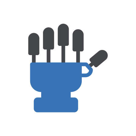 robotics vector glyph color iconのイラスト素材