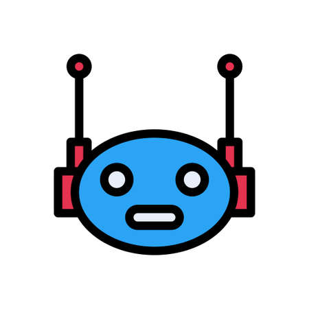 robotics vector color line iconのイラスト素材