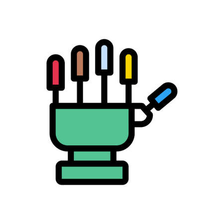 robotics vector color line iconのイラスト素材