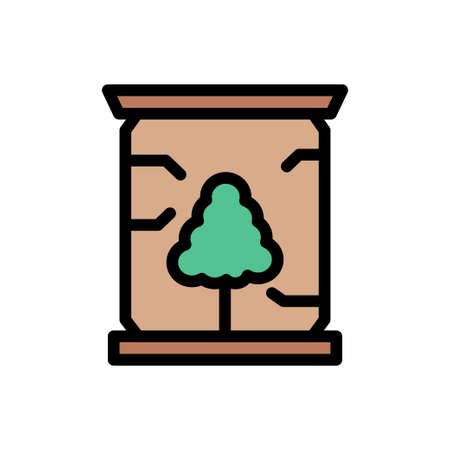 tree vector color line iconのイラスト素材