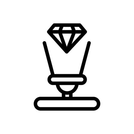 diamond vector thin line iconのイラスト素材