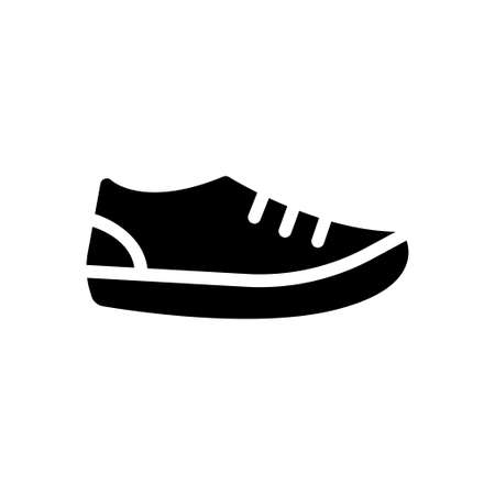 shoe vector glyph flat iconのイラスト素材
