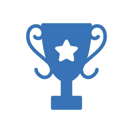 trophy vector glyph color iconのイラスト素材