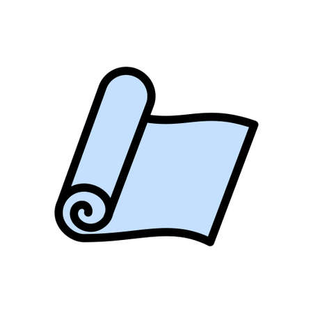 yoga vector color line iconのイラスト素材