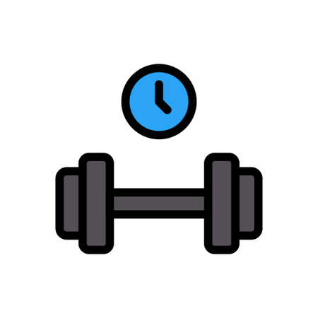 gym vector color line iconのイラスト素材