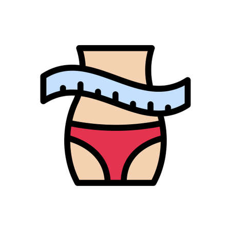 fitness vector color line iconのイラスト素材