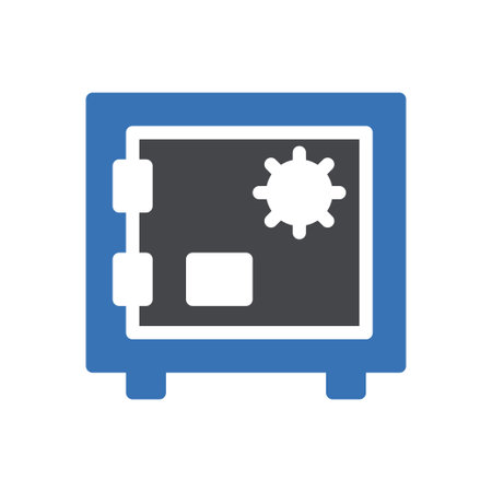 locker vector glyh colour iconのイラスト素材