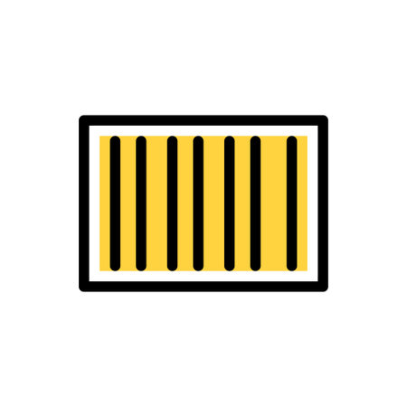 barcode vector colour line icon