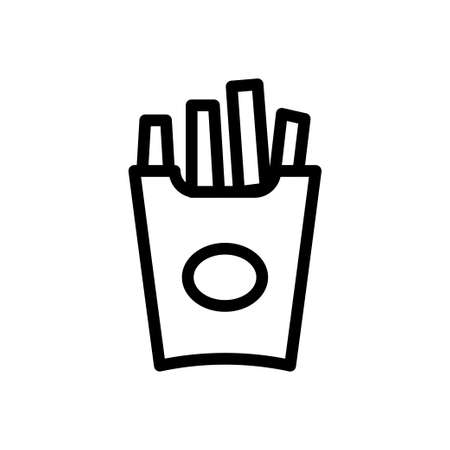 fries vector thin line icon