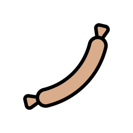 sausage vector color line iconのイラスト素材