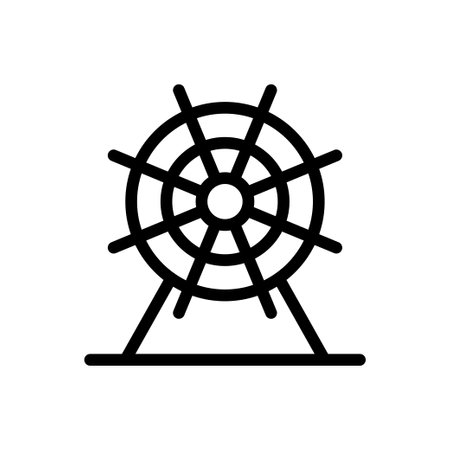 Ferris vector thin line iconのイラスト素材