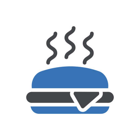 burger vector glyph color iconのイラスト素材