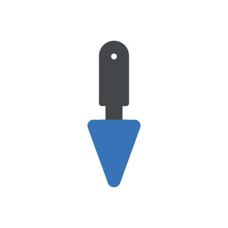 trowel vector glyph colour iconのイラスト素材