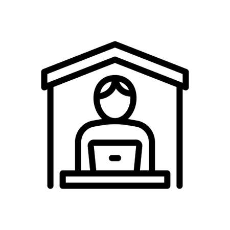 online vector thin line iconのイラスト素材