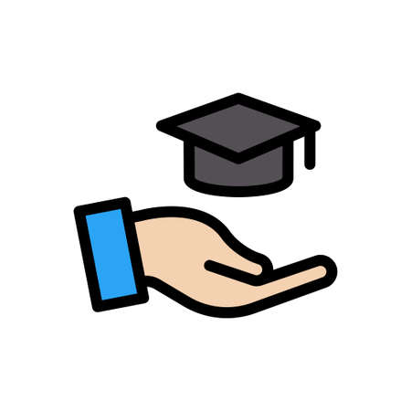 degree vector color line iconのイラスト素材