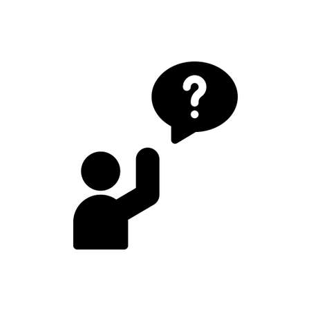 thought vector glyph flat iconのイラスト素材