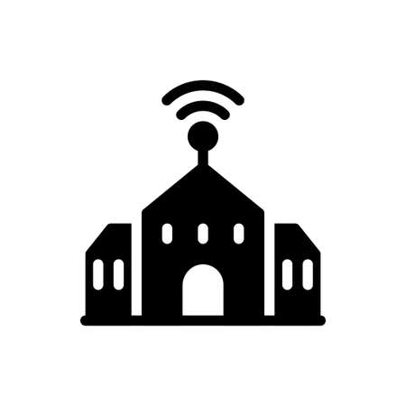 school vector glyph flat iconのイラスト素材