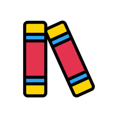 library vector line colour iconのイラスト素材