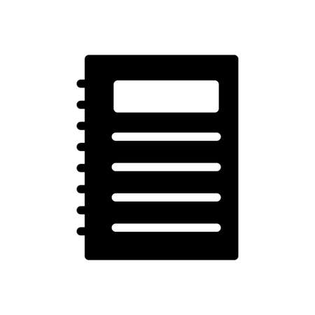 notebook vector glyph flat iconのイラスト素材