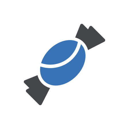 toffee vector glyph color iconのイラスト素材