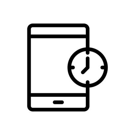 mobile vector thin line iconのイラスト素材