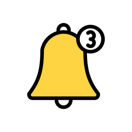 notification vector color line iconのイラスト素材