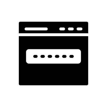 lock vector glyph flat iconのイラスト素材