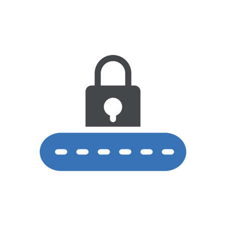 lock vector glyph color icon