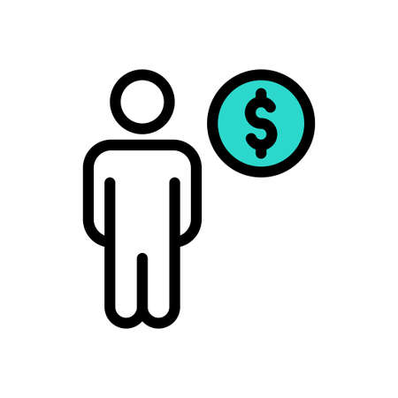 funding vector color line iconのイラスト素材