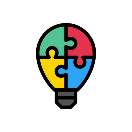 solution vector color line iconのイラスト素材