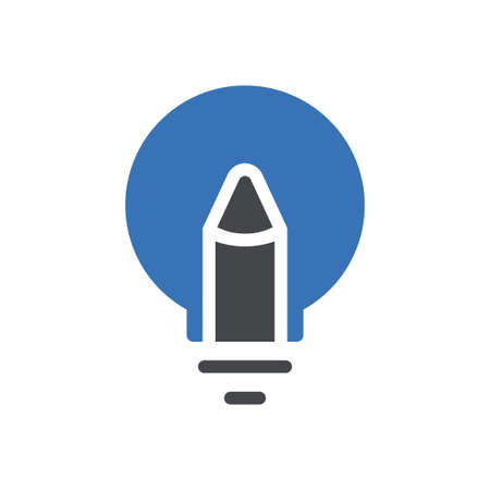 idea vector glyph color iconのイラスト素材