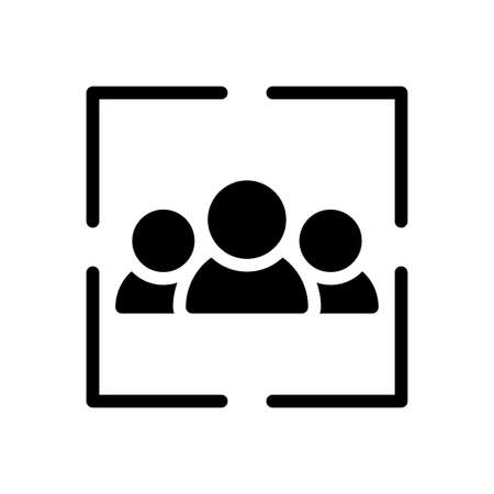 focus vector glyph flat iconのイラスト素材