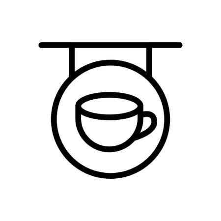 cafe vector thin line iconのイラスト素材
