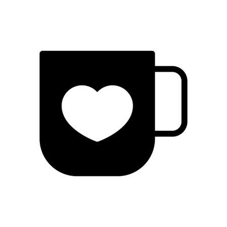 tea vector glyph flat iconのイラスト素材