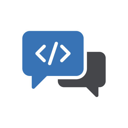 coding vector glyph color iconのイラスト素材