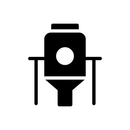 brewery vector glyph flat iconのイラスト素材
