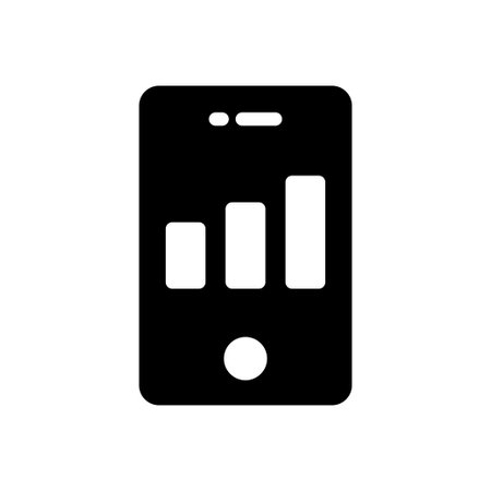 phone vector glyph flat iconのイラスト素材