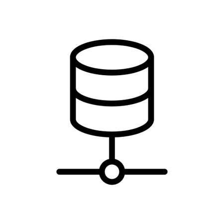 server vector thin line iconのイラスト素材