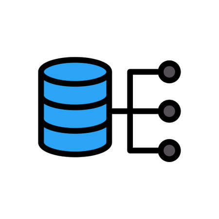 connectivity vector colour line iconのイラスト素材