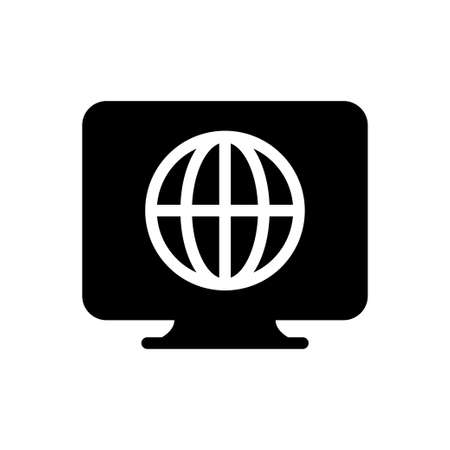 online vector glyph flat iconのイラスト素材