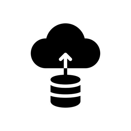 upload vector glyph flat iconのイラスト素材