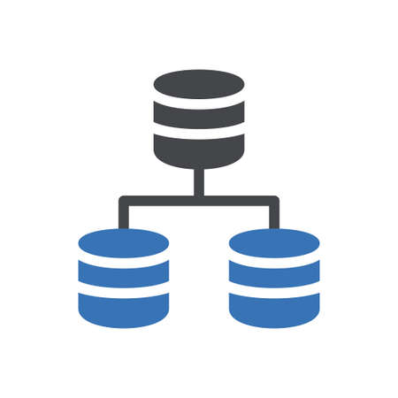 big data vector glyph colour iconのイラスト素材