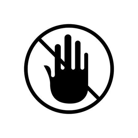 banned vector glyph flat iconのイラスト素材