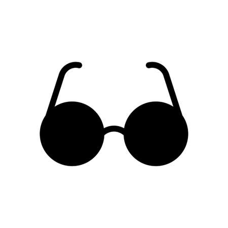 glasses vector glyph flat iconのイラスト素材