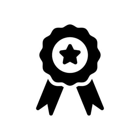 badge vector glyph flat iconのイラスト素材