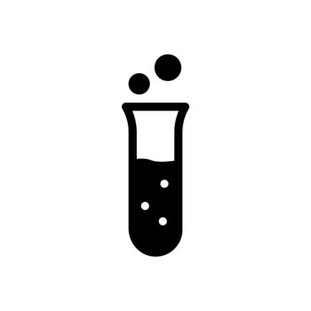 test tube vector glyph flat iconのイラスト素材