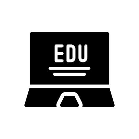 online education vector glyph flat iconのイラスト素材