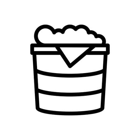 bucket vector thin line iconのイラスト素材